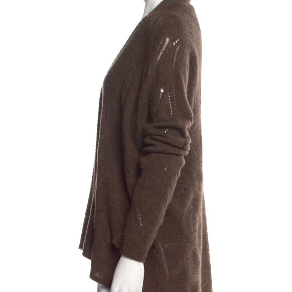 VINCE women's S yak hair/wool drop needle open front cardigan sweater EUC - Picture 5 of 7